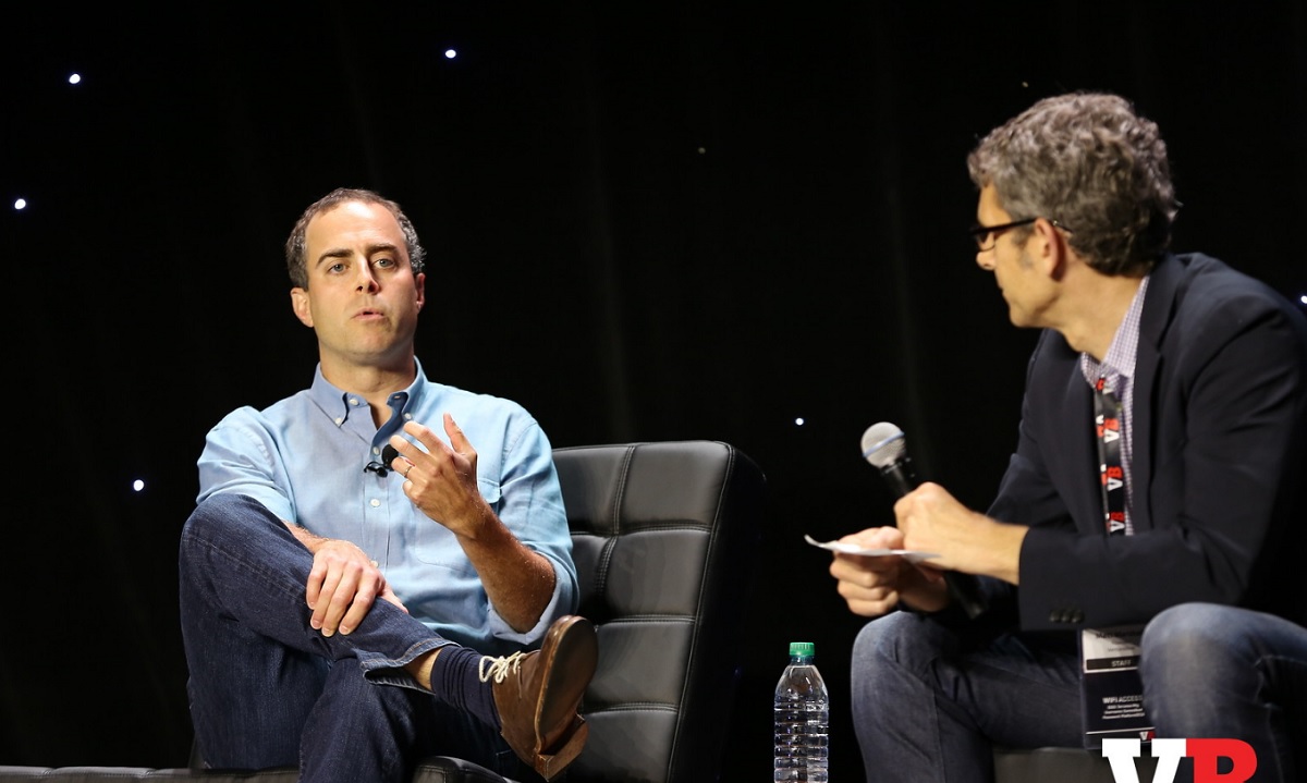 Lee Jones of Google and Matt Marshall of VentureBeat at GamesBeat 2016.