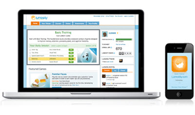 Lumosity offers brain-training mini-games on its website.