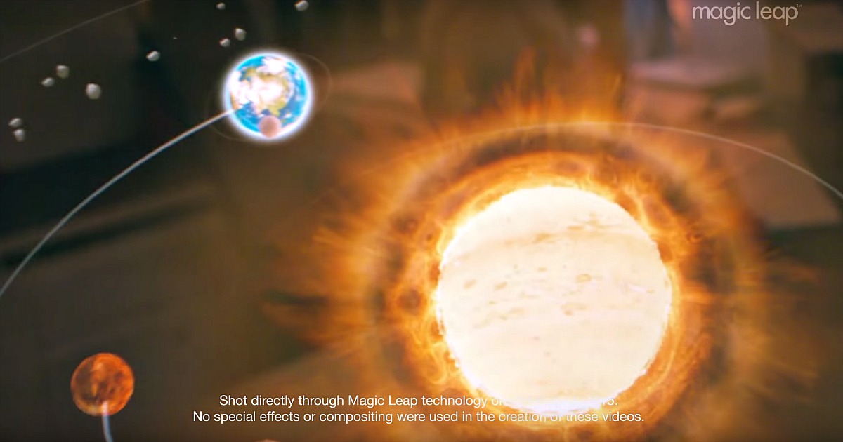 Magic Leap demo of the solar system.