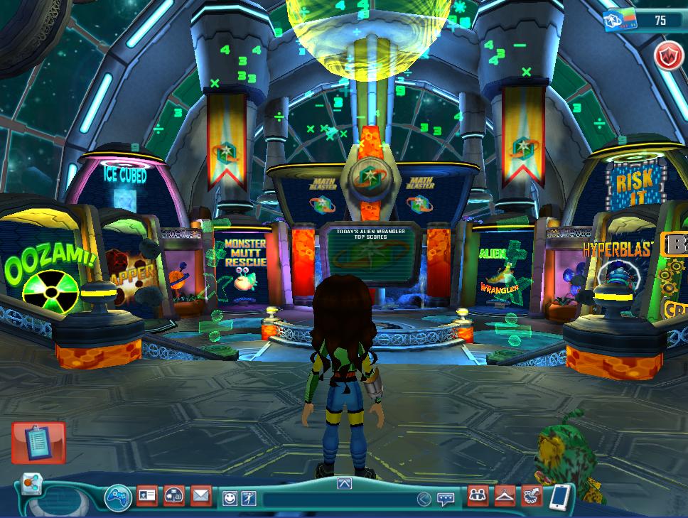 According to Bushnell, educational games - like the above MathBlaster.com - have had their learning potential stifled by the US school system's slow rate of adoption.