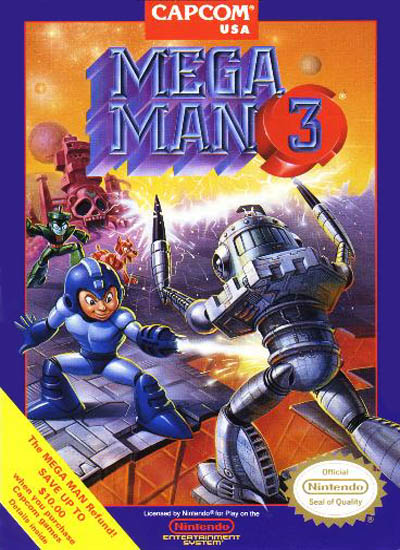 Mega Man 3's U.S. box art.