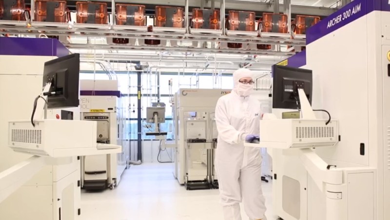 Inside Micron's memory chip factory in Virginia.