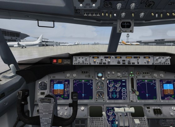 Microsoft Flight Simulator X cockpit view