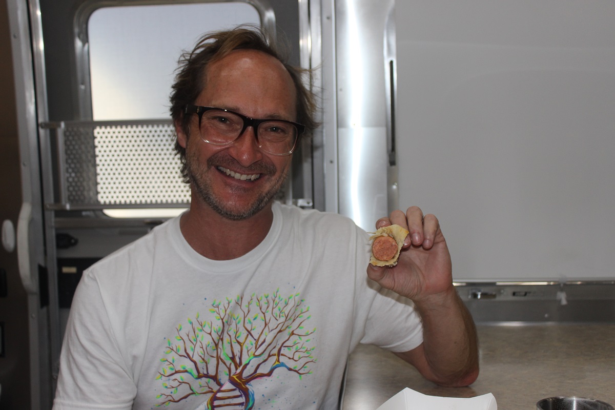 I had a hot dog, or a wiener with a tortilla, at E3 with Mike Wilson.