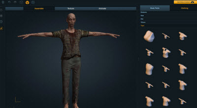 Mixamo tools automate the process of creating zombies.