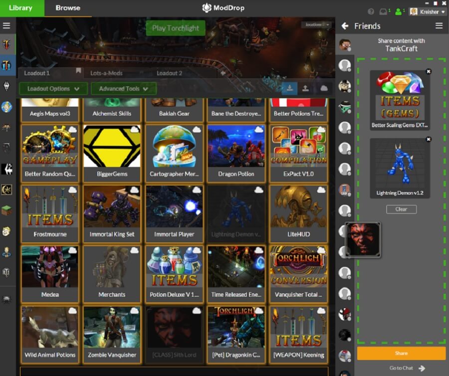 ModDrop for Torchlight