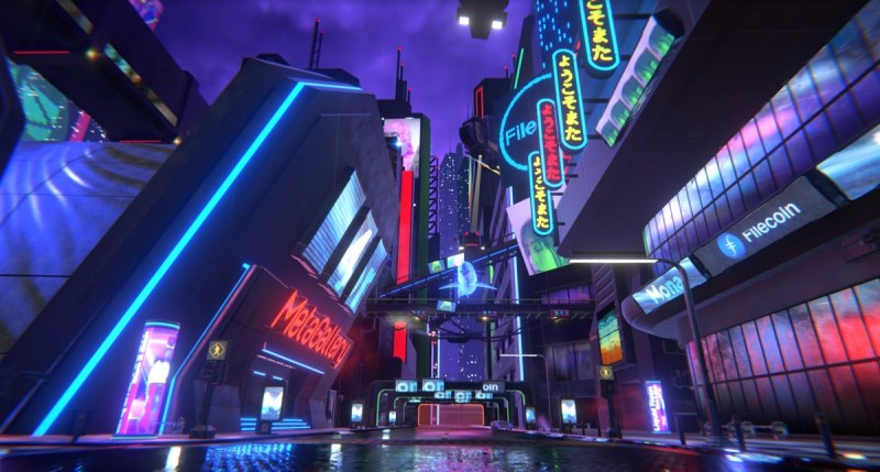Walking down the metaverse in Mona.