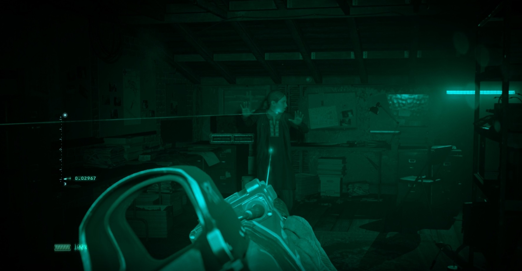 This scene shows a dilemma for soldiers who either shoot or don't shoot.