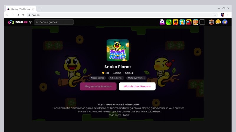 Now.gg can reach a bunch of gaming platforms.
