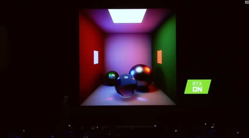 Nvidia's RTX processing handles real-time reflections.