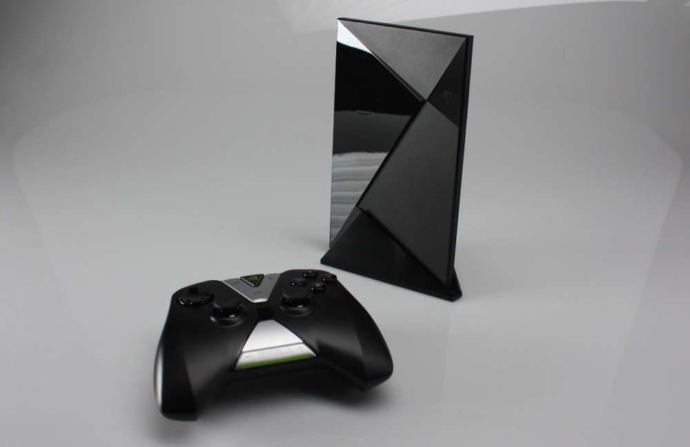 Nvidia Shield set-top box and controller.
