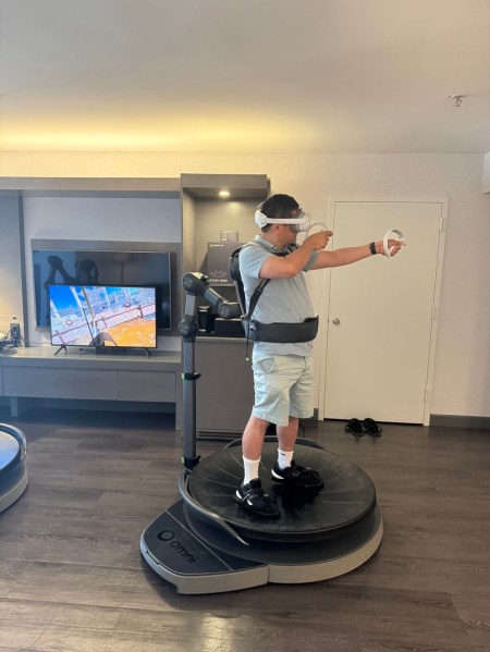 Taking a shot in the Omni One.
