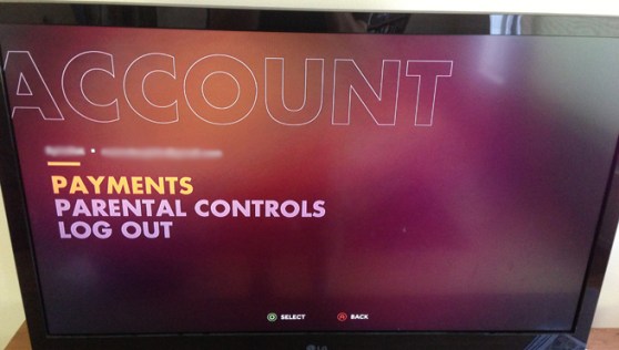 Ouya Account Screen