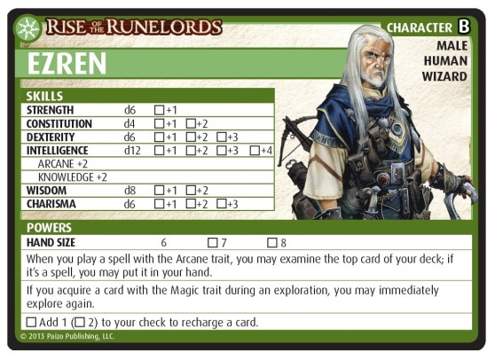 Pathfinder Adventure Card Game - character card Pathfinder Adventure Card Game - character card