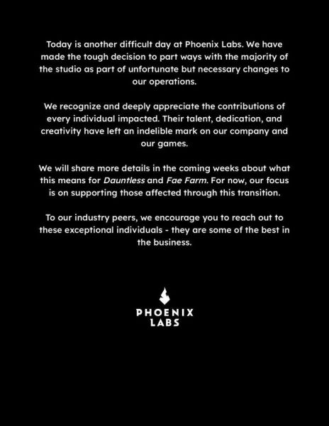 Phoenix Labs announcement.