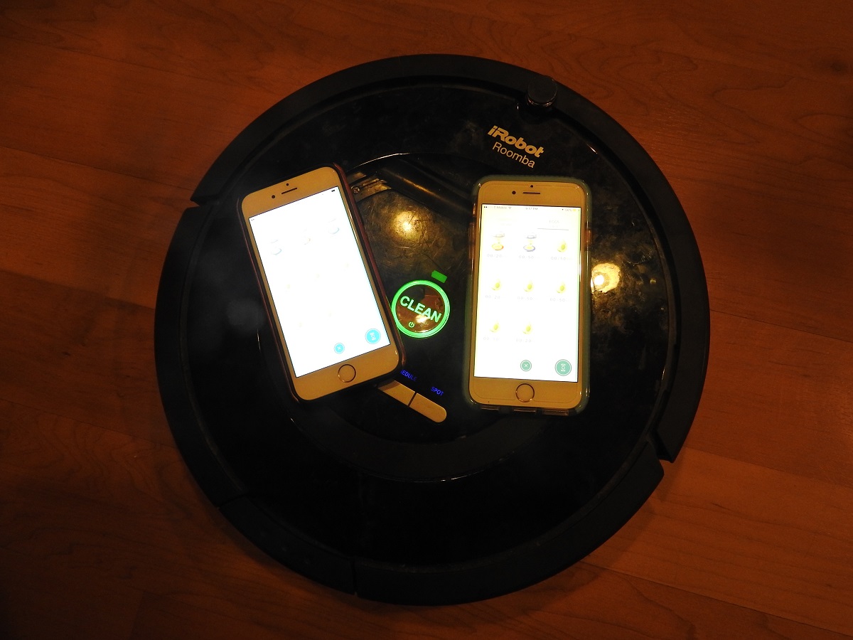 Cheating at Pokemon Go by using a Roomba.