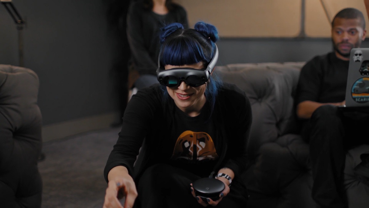 Playing Star Wars: Project Porg on the Magic Leap One.