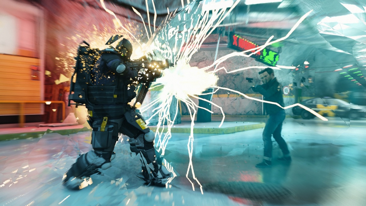 Jack Joyce manipulates time in Quantum Break to foil an attacker.