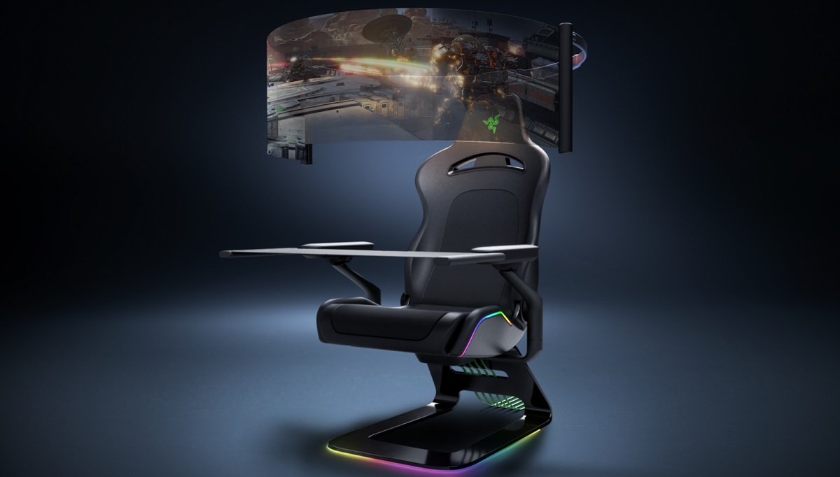 Razer's concept art for a future gaming chair.