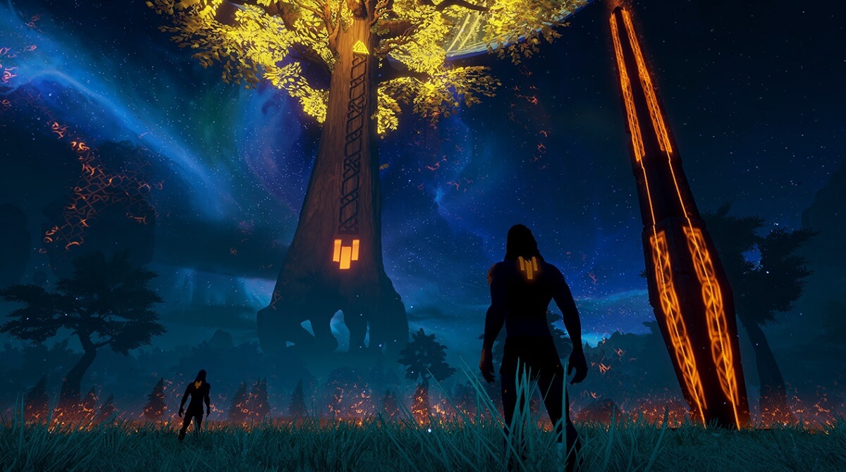 You have to defend that tree at the center of your base in Rend.