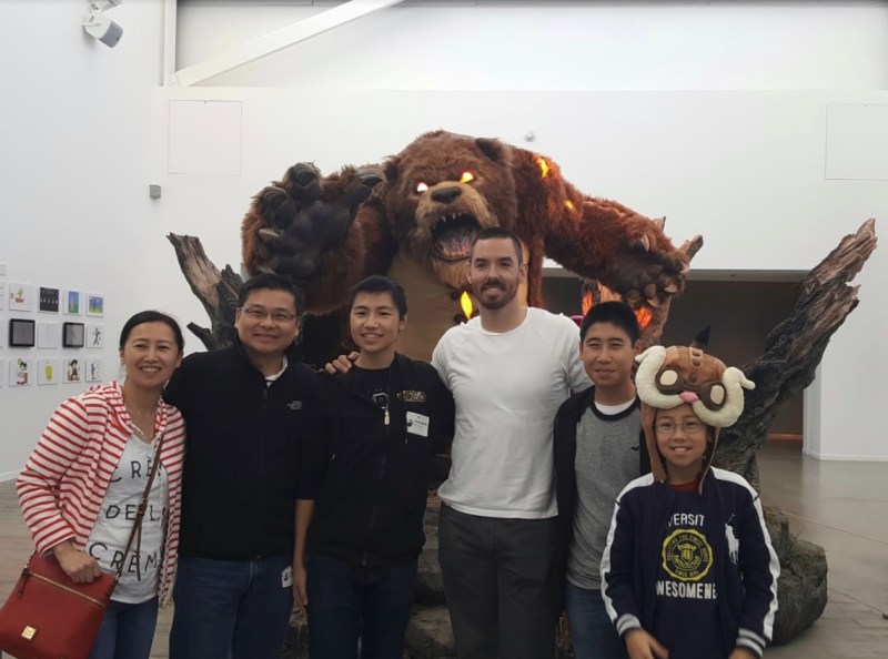 Bryan's family at Riot Games.