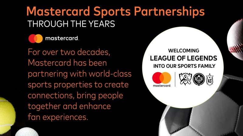 Mastercard is embracing esports as well as traditional sports.