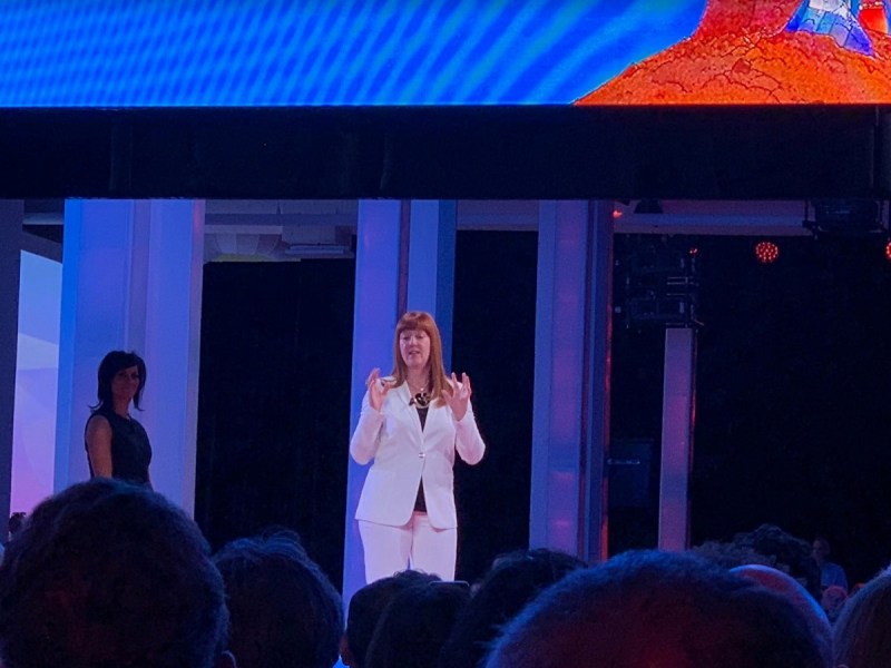 Robin Hunicke of Funomena talks at the Magic Leap event.