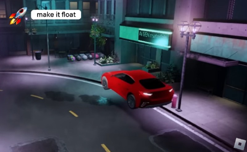 Your car can float if you tell it to with a text prompt in this Roblox experiment.