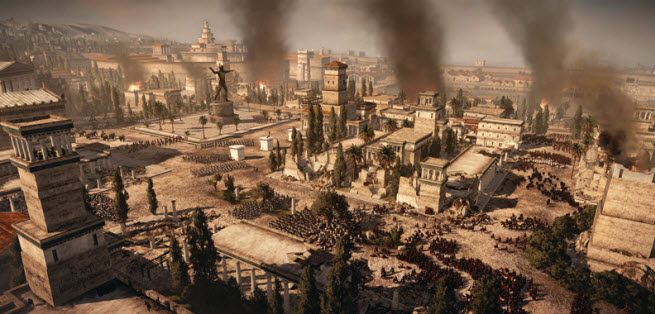 Total War: Rome II city burning