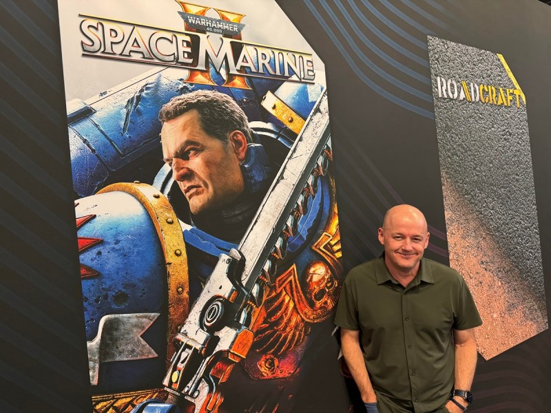 Tim Willits, chief creative officer at Saber, at Gamescom.