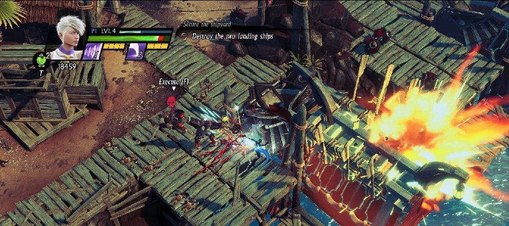You can smash boats with your swords in Sacred 3, one of the few aspects of its combat that's cool.