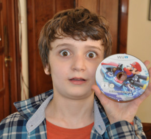 Sam has bought Mario Kart 8 with some of his Spacepants earnings.