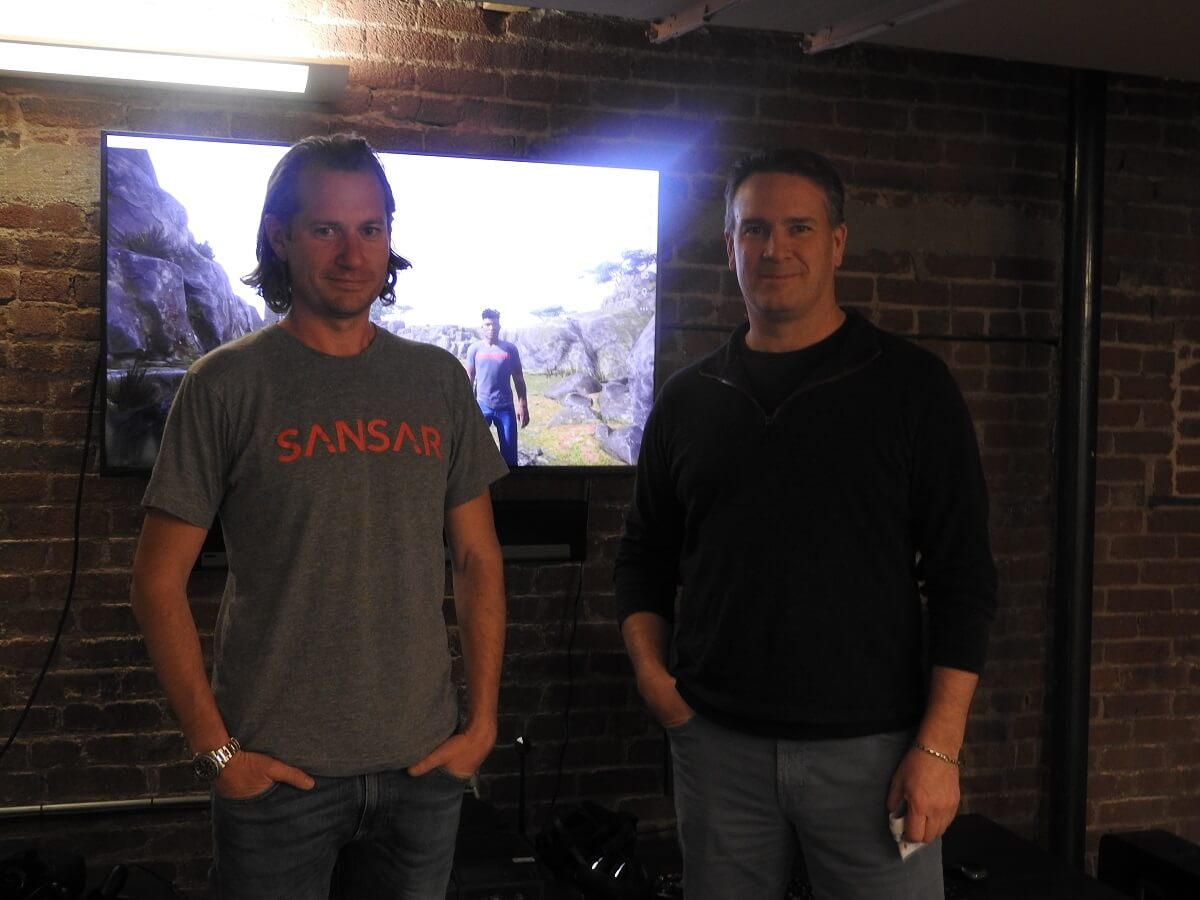 Bjorn Laurin (left) and Ebbe Altberg of Linden Lab show off Project Sansar.