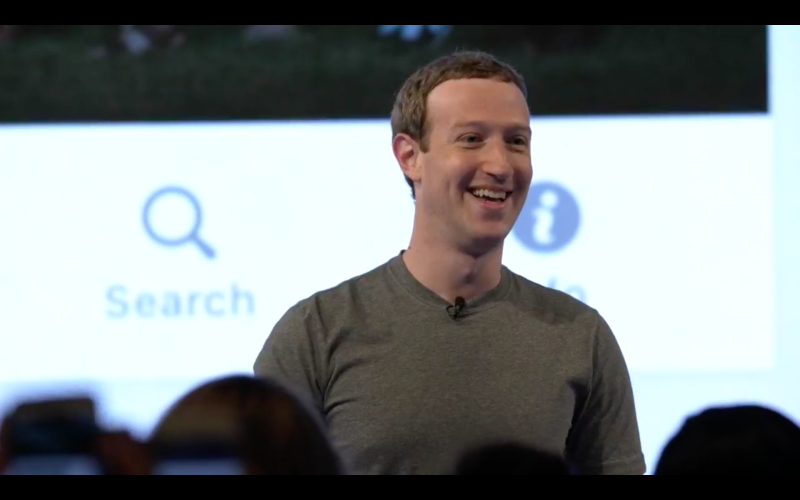 Mark Zuckerberg onstage at the Facebook Communities Summit on June 22, 2017.