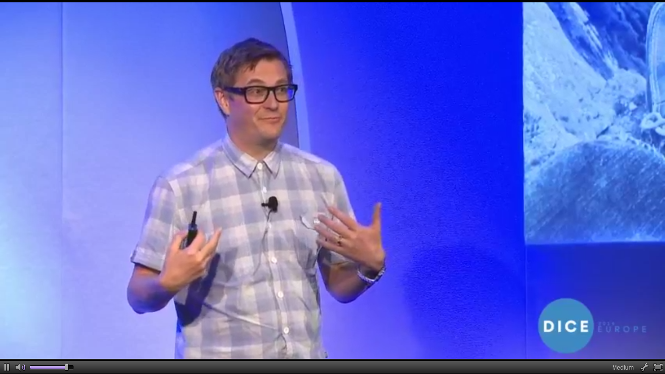 Dave Ranyard, speaking at the D.I.C.E. Europe game industry conference.