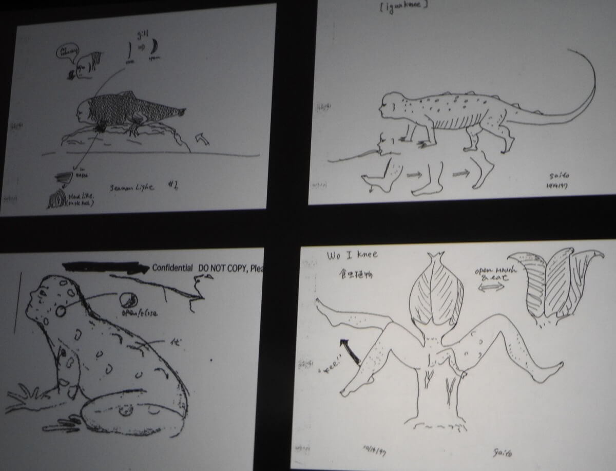 Early sketches of Seaman.