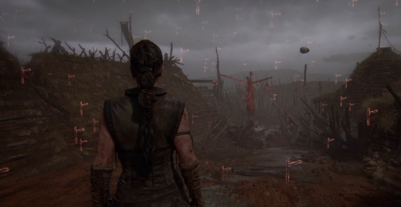 Solving puzzles in Hellblade II.