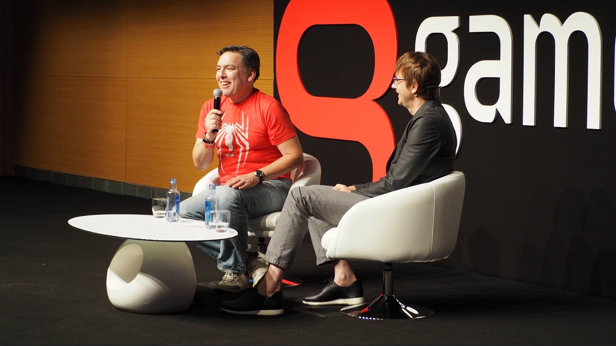 Shawn Layden and Mark Cerny at Gamelab.