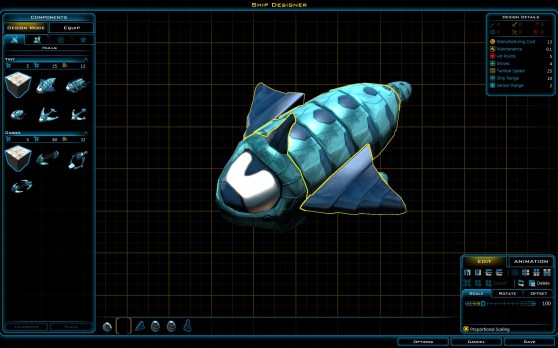 Galactic Civilizations III ship designer