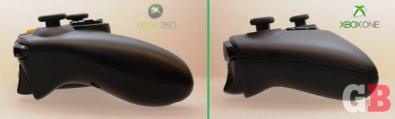 Sides - Xbox 360 vs Xbox One controllers