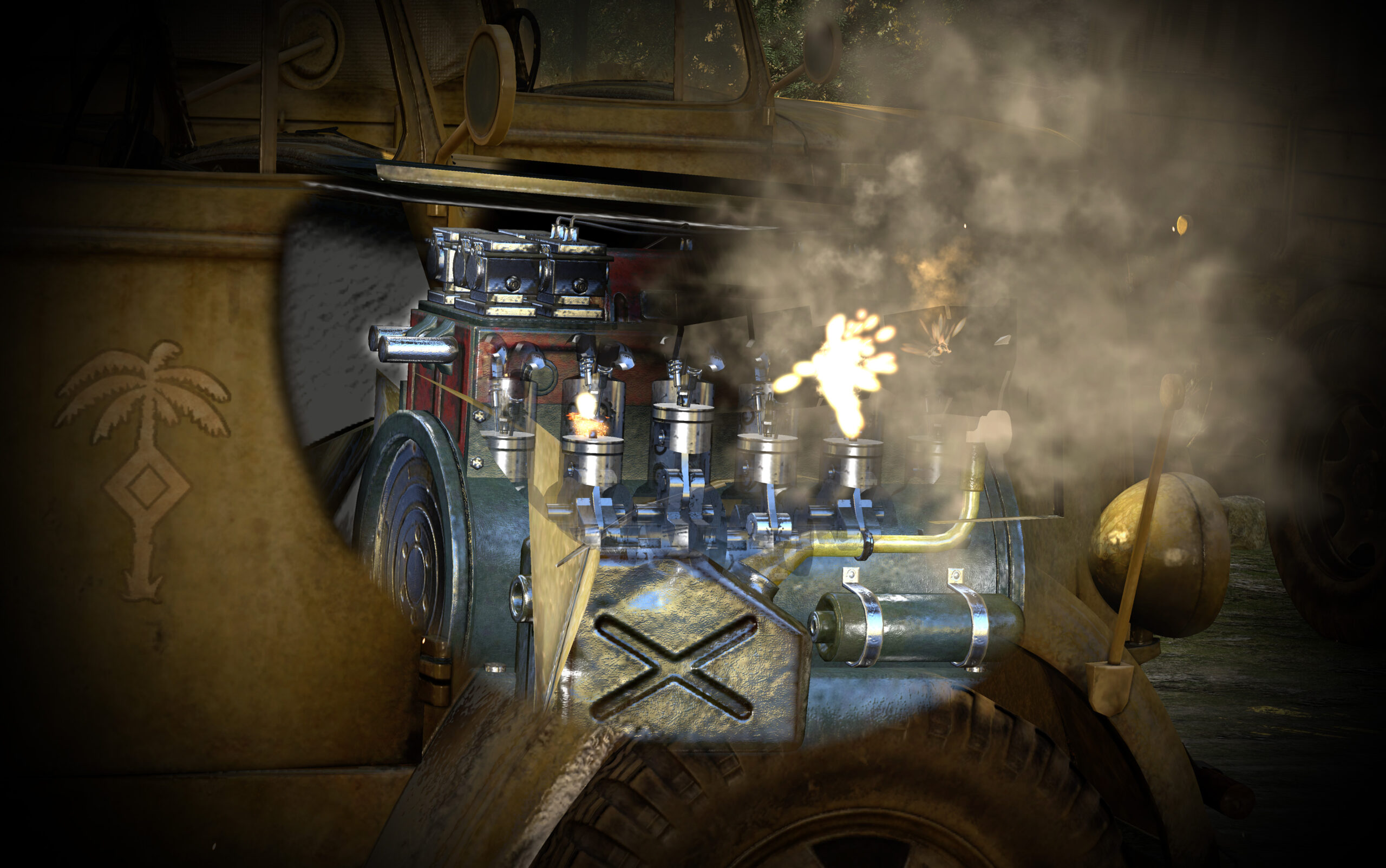 Sniper Elite III gives players the super-human ability of vehicle sniping.
