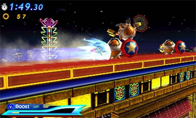 Modern Sonic firing off the boost mode
