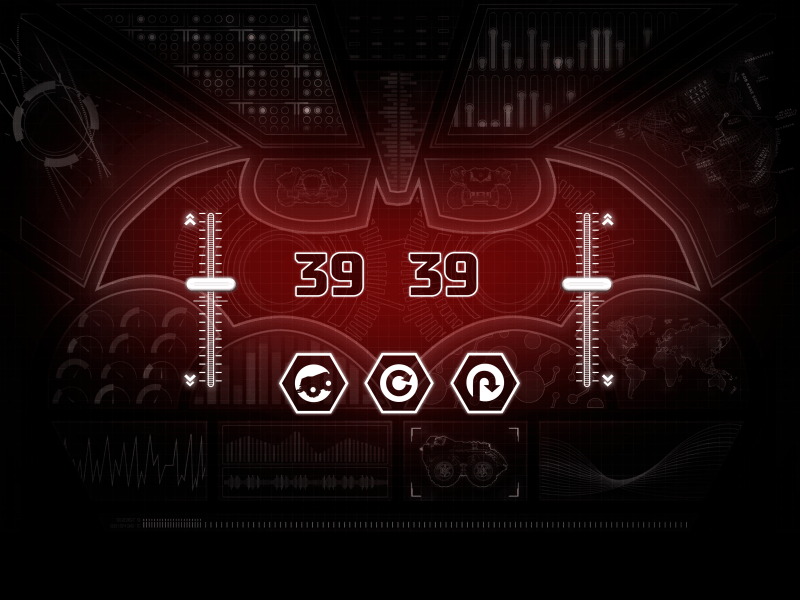 The Lego Batman App-Controlled Batmobile app interface.
