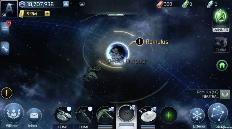 Star Trek Fleet Command pits the Romulans, the Federation and the Klingons against each other.