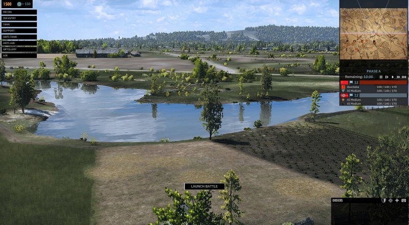 A close-up view of the Beshankovichy map in Steel Division 2.