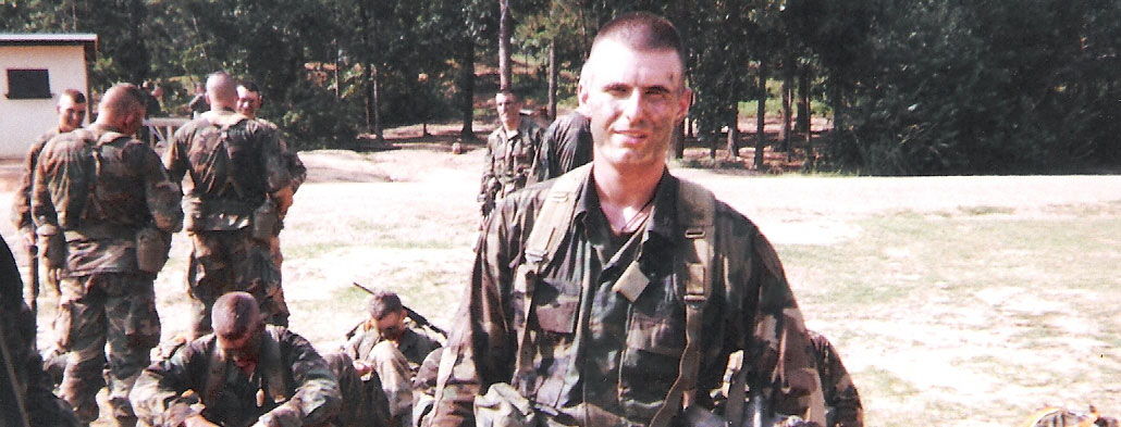 Capt. Stephen Machuga in basic training.