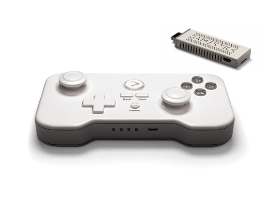 The analog sticks might look comically oversized, but the GameStick's controller is remarkably responsive.