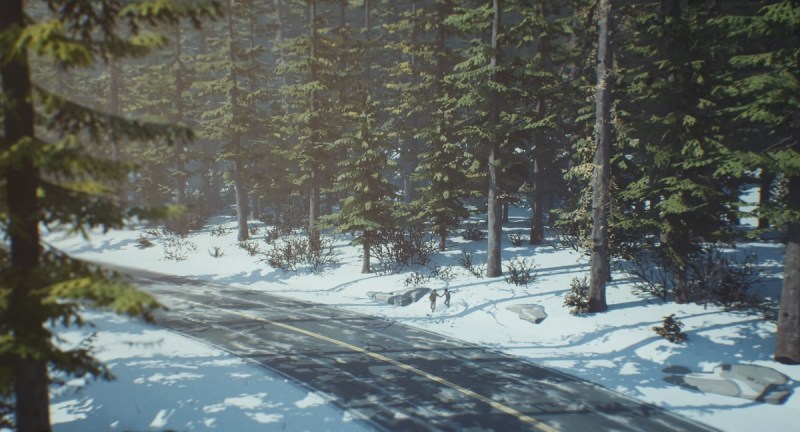 Thankfully, we don't have to walk in the woods for long in Life is Strange 2 Episode 2.