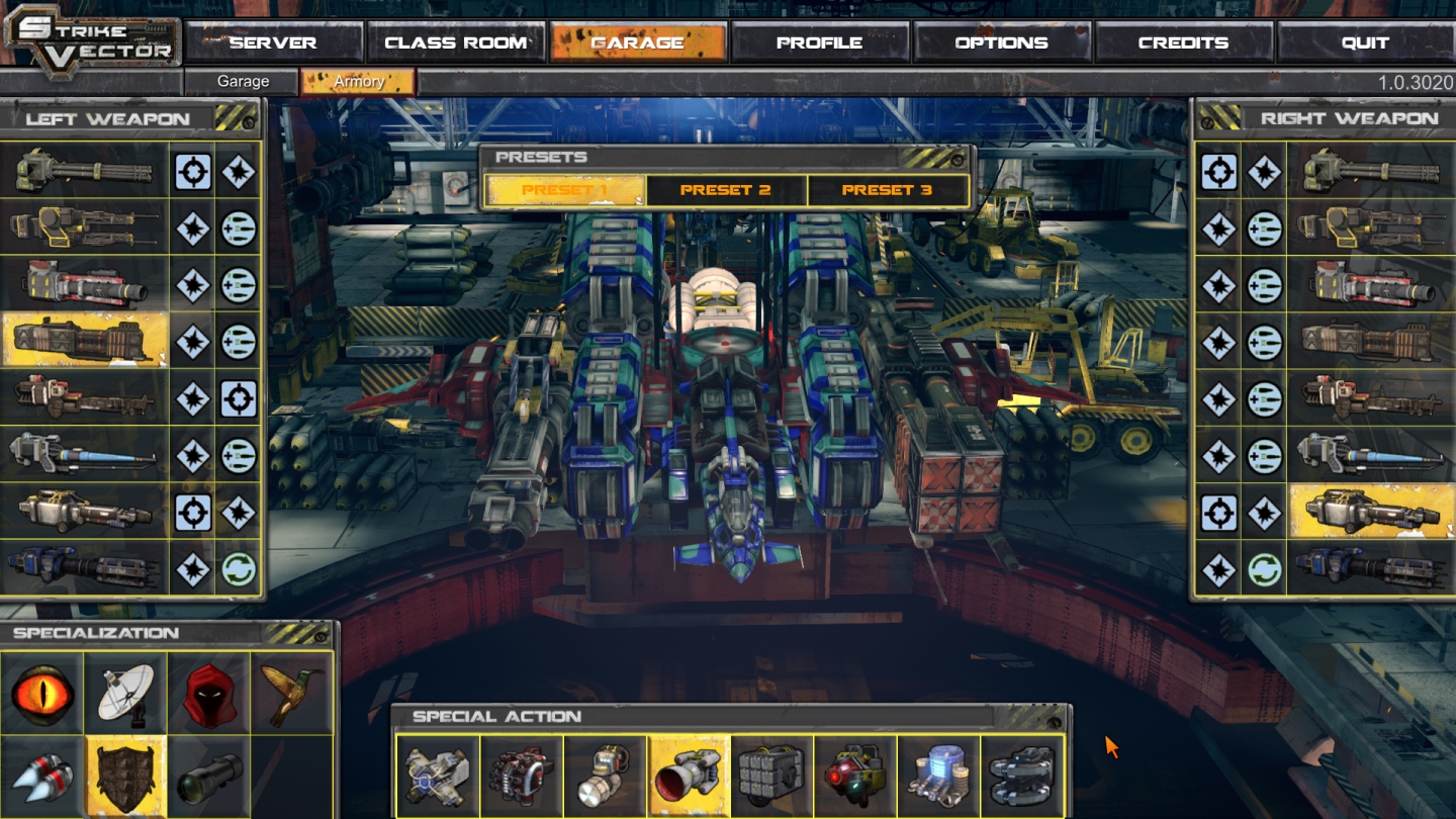 My ship in the Armory strike vector armory