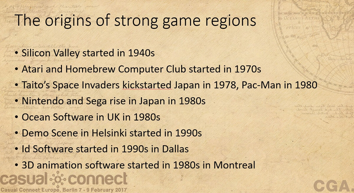 Strong game regions got their start early.